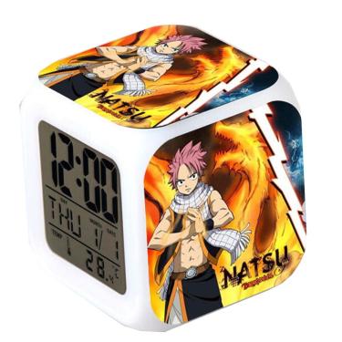 Imagem de Despertador Fairys Tails de 7 cores com mudança de LED com termômetro