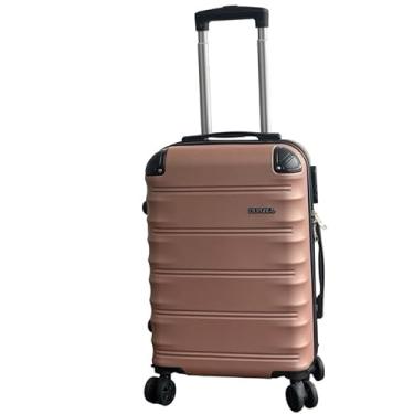 Imagem de Mala de Bordo ABS 10kg 17” a 21” Polegadas Mala de Viagem com Rodinhas 360° Cadeado Código (Rose-19”(10KG) Modelo-JJJ)