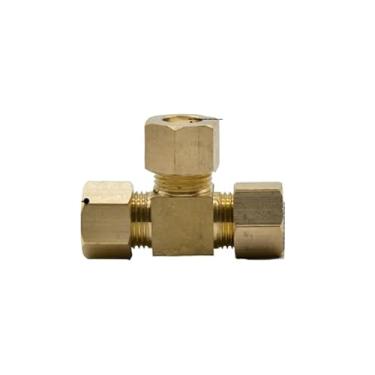 Imagem de SAYOBO Latão Tee 3 Way Commpression Fitting Union Connector Fit Tube OD 12 mm Água Gás Combustível