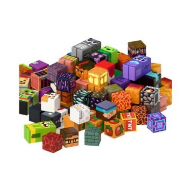 Imagem de Blocos De Construção Magnéticos Estilo Pixel Brinquedo Cubo Com Tampa 