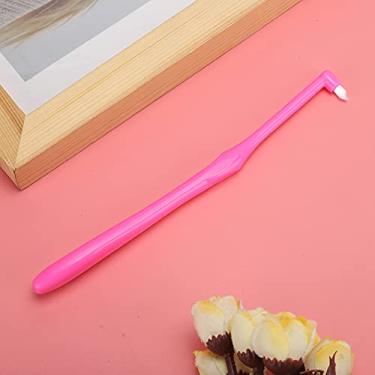 Imagem de Semme Escova de Dentes Ortodôntica, Cabeça Pequena, Cerdas Macias, Limpeza Dentária para Usuários de Aparelho, 3 Pacotes, Verde, Rosa, Vermelho, Branco e Azul (Rosa Vermelha)