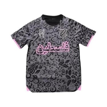 Imagem de Camisa De Futebol Com Estampa Da Bandeira Da Palestina, Gola Redonda, 