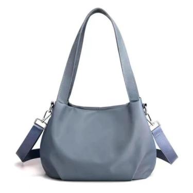 Imagem de Women's Nylon Shoulder Bag, Fashion High-Capacity Tote Bag, Everyday Hand Casual Bag for Commuting (Sky blue)