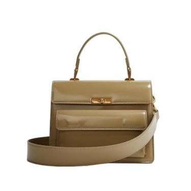 Imagem de KGFCE Bolsa tiracolo vintage feminina de couro PU nova tendência 2022 moda bolsa clutch pequena preta marrom, 5, One Size