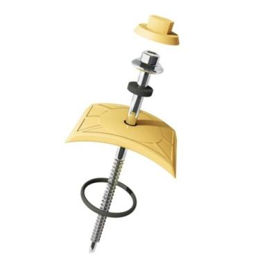 Imagem de Parafuso Para Telha Pvc Sextavado Kit com 100un Vedação E Fixação De T