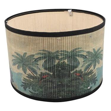 Imagem de Abajur decoração japonesa luminárias rústicas abajur vintage abajur de mesa rústico abajur de tambor abajur de tambor médio abajur abajur abajur capa de lâmpada lâmpada de parede de canto (Color : Gr