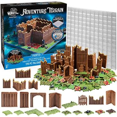 Imagem de Monster Adventure Terrain 195Pc Painted Palisade Base Set- Fully Modular, Stackable 3D Tabletop World Builder- Use Alone or w Other Sets- Perfect for DND Dungeons Dragons, Pathfinder, & All RPG Games