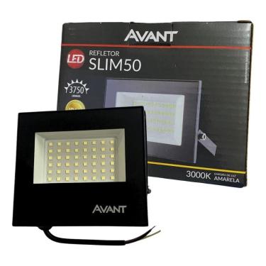 Imagem de 2X Refletor Led Slim 50W 3000K Branco Quente 110V/220V Ip65