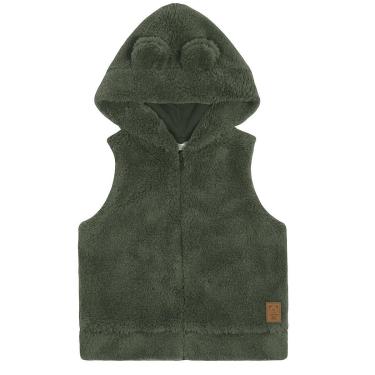 Imagem de Colete Infantil Menino Verde Fúria Pelo C/Touca Alakazoo-Masculino