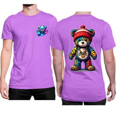 Imagem de Camiseta Masculina Estampa Urso Make Cores FC16 Personalizado Camisa A