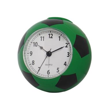 Imagem de x3anggyt5 Despertador para quarto futebol relógio de mesa criativo simplificado estudante silencioso despertador casa desktop desenho animado tempo divertido relógio inglês relógio de mesa (verde)