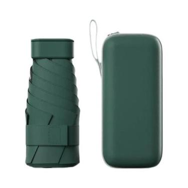 Imagem de Guarda-chuva Mini Dobrável UPF50+ De Vinil Para Viagem, Guarda-chuva D