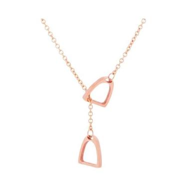 Imagem de Colar Longo Com Pingente De Ferradura Da Sorte Em Aço Inoxidável Para 