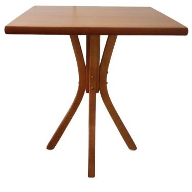 Imagem de Mesa Marcela Selva Quadrada 70x70 Restaurante Cafeteria Cozinha Sala De Jantar Castanho Mogno