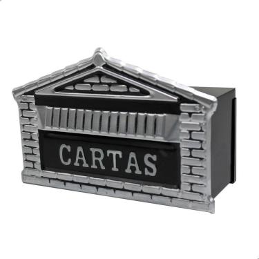 Imagem de Caixa De Correio Tijolinho Popular 12x25 Para Muro Cinza