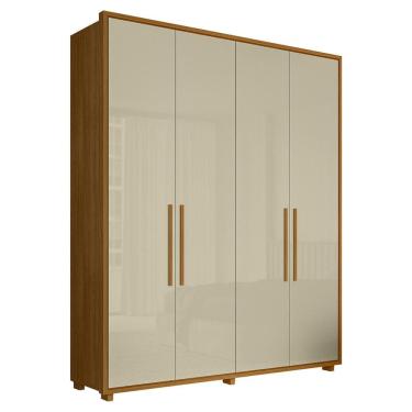 Imagem de Guarda Roupa Casal Greco 4 Portas Mdf 188 Cm Cumaru Opala Madetec