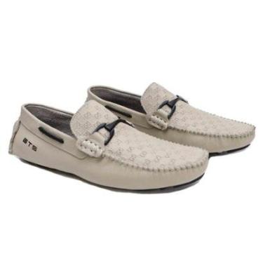 Imagem de Mocassim Masculino Casual Em Couro Legítimo Sapato Drive Sapatilha Leve Confortável Palmilha Gel-Masculino