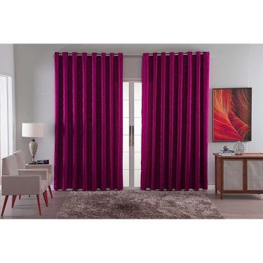 Imagem de Cortina Sala Quarto Decoraçao Jacquard Em Tecido 5,00X2,80