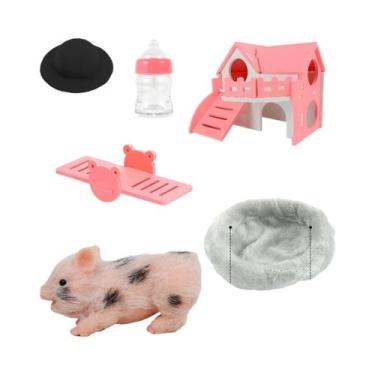 Imagem de Conjunto De Brinquedos De Porquinhos De Silicone Macios E Realistas, A