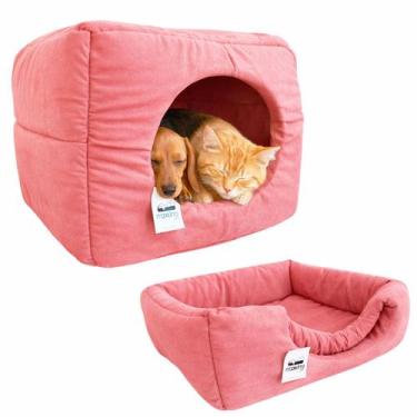 Imagem de Cama Toca Luxo Filhote Cao Lavavel Gato Caminha Rosa Media - Maxximo P