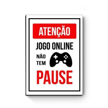 Imagem de Quadro decorativo MDF Jogo online não tem pause - Artgeek