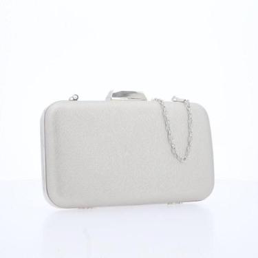 Imagem de Bolsa Festa Feminina Clutch Estruturada com Corrente Dourada - BAUARTE
