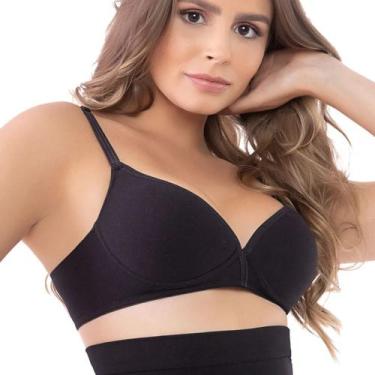 Imagem de Sutiã Feminino Em modal Com Bojo e Sem Aro DelRio, 42, Preto