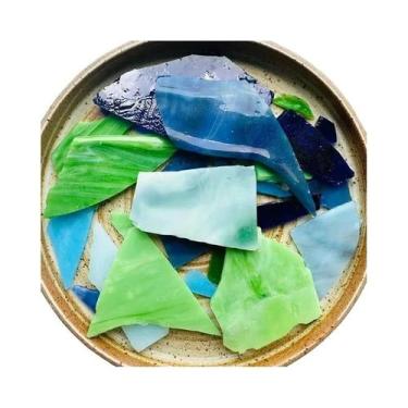 Imagem de 100g De Pastilhas De Mosaico De Vidro Manchado Para DIY, Quebra-Cabeça