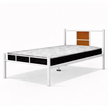 Imagem de Cama Juvenil Solteiro Ravena Com Colchão Solteiro 88cm Klm Branco/canela