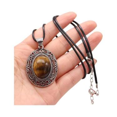 Imagem de Colar De Pedra Natural De Opala Cristal Gota D'água, Pingentes De Moda