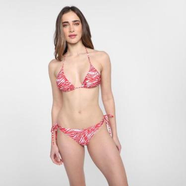 Imagem de Conjunto Biquini Cortininha Phra Yai Larissa, Zebra, P