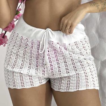 Imagem de Shortinho Saida Praia  Piscina Transparente Look Blogueira - Like4you,