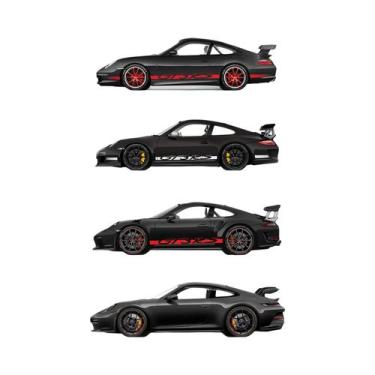 Imagem de Pôster Em Tela Multicolorido 911 GT3 SuperCar Geração Nova Decoração D