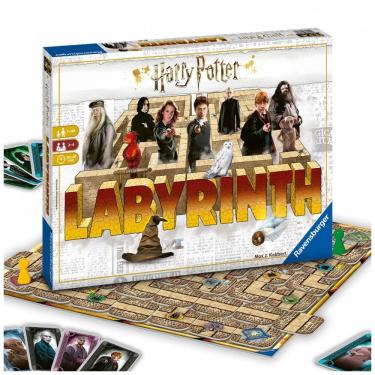 Imagem de Jogo de Tabuleiro Labirinto Harry Potter da Ravensburger - Desafio Mágico de Estratégia para Noites em Família, Presente Incrível para 2-4