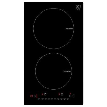 Imagem de Cooktop de Indução Elétrico Embutido K&H 2 Queimadores 110V 1800W