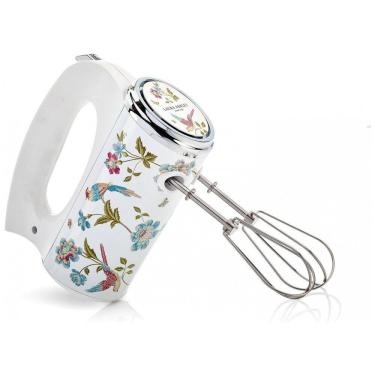 Imagem de Batedeira de Mão Elétrico Laura Ashley Branco com Estampa Floral 200W 5 Velocidades Turbo Inox VQ-SBSMR57-LAEW-US 110V