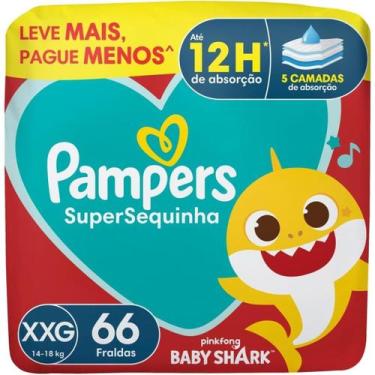 Imagem de Fralda Descartável Pampers Supersequinha XXG 66 Unidades