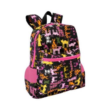Imagem de Mochila Feminina Infantil LS Gatos Com 4 Divisões - MO3189 - L S BOLSA