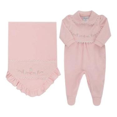 Imagem de Saída Maternidade Plush Inverno Bebê Menina Paraiso 17748, Rosa, RN ( 