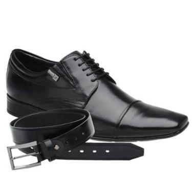Imagem de Sapato Jota Pe Preto Air + Cinto 40115-Masculino