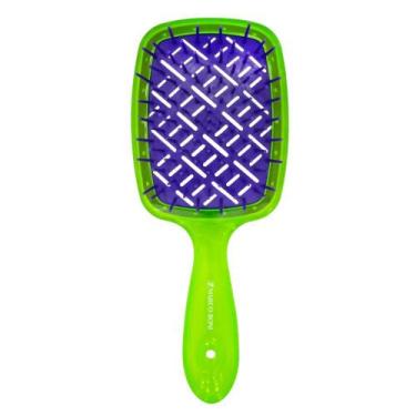 Imagem de Escova De Cabelo Raquete Vazada Coleção Breeze Marco Boni, Verde