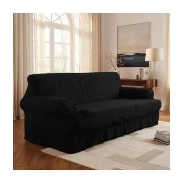 Imagem de Capa Para Sofá Retrátil E Reclinável 2 Lugares - BELCAPAS, Preta