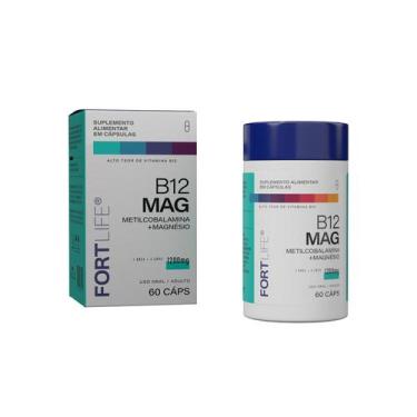 Imagem de B12 Mag 1200mg 60 Cápsulas FortLife Metilcobalamina, Magnésio