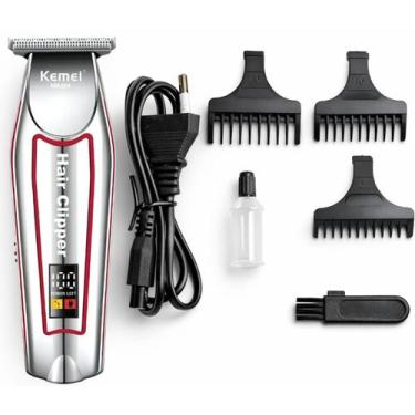 Imagem de Aparador Kemei 032 Profissional Recarregável Display LED USB em estoqu