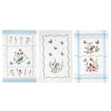 Imagem de Pano de prato felpudo estampado DOHLER 45cm x 65cm JARDIM 1un