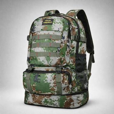 Imagem de Mochila Camuflada Impermeável 50L para Camping e Trilha - Genérica
