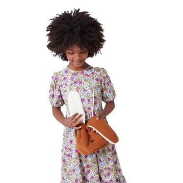 Imagem de Bolsa Saco Infantil Menina Em Veludo Cotelê - Hering, Bege, UNI
