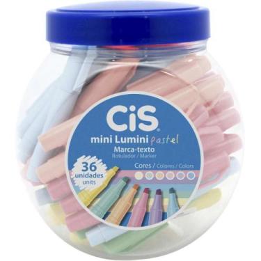 Imagem de Caneta Marca Texto CIS Lumini Mini Pastel Cores POTE-36 - Sertic