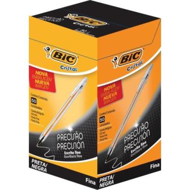 Imagem de Caneta Esferografica Cristal Fina Preta CX.C/50 - BIC