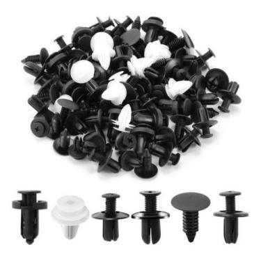 Imagem de Kit 100 Presilha Grampo Parabarro Parachoque Universal Carro - GEOBER